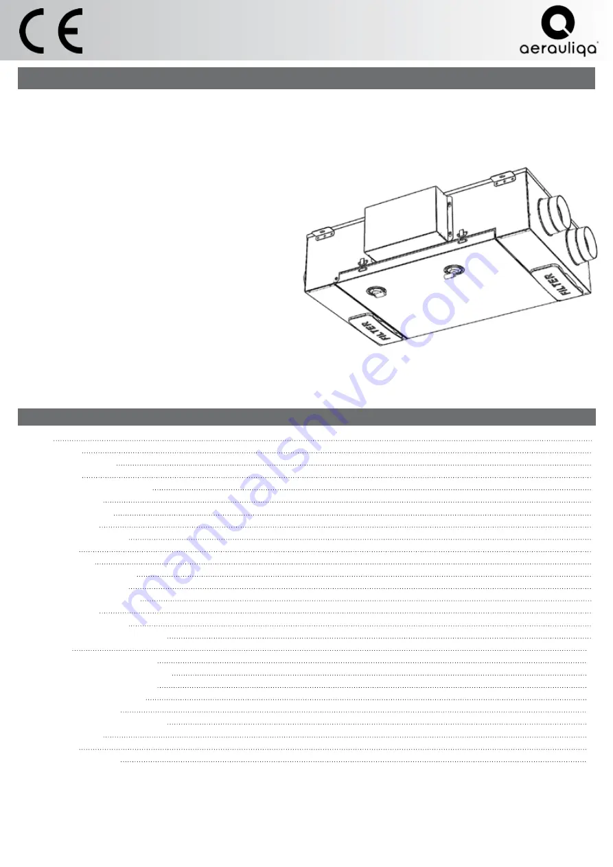 aerauliqa QR180ABP Installation Manual Download Page 1