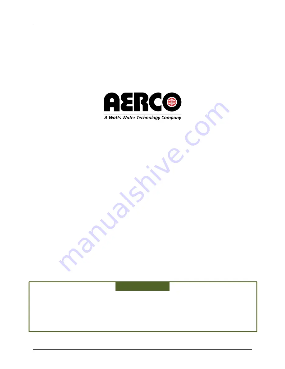 Aerco Benchmark BMK 1500DF User Manual Download Page 2