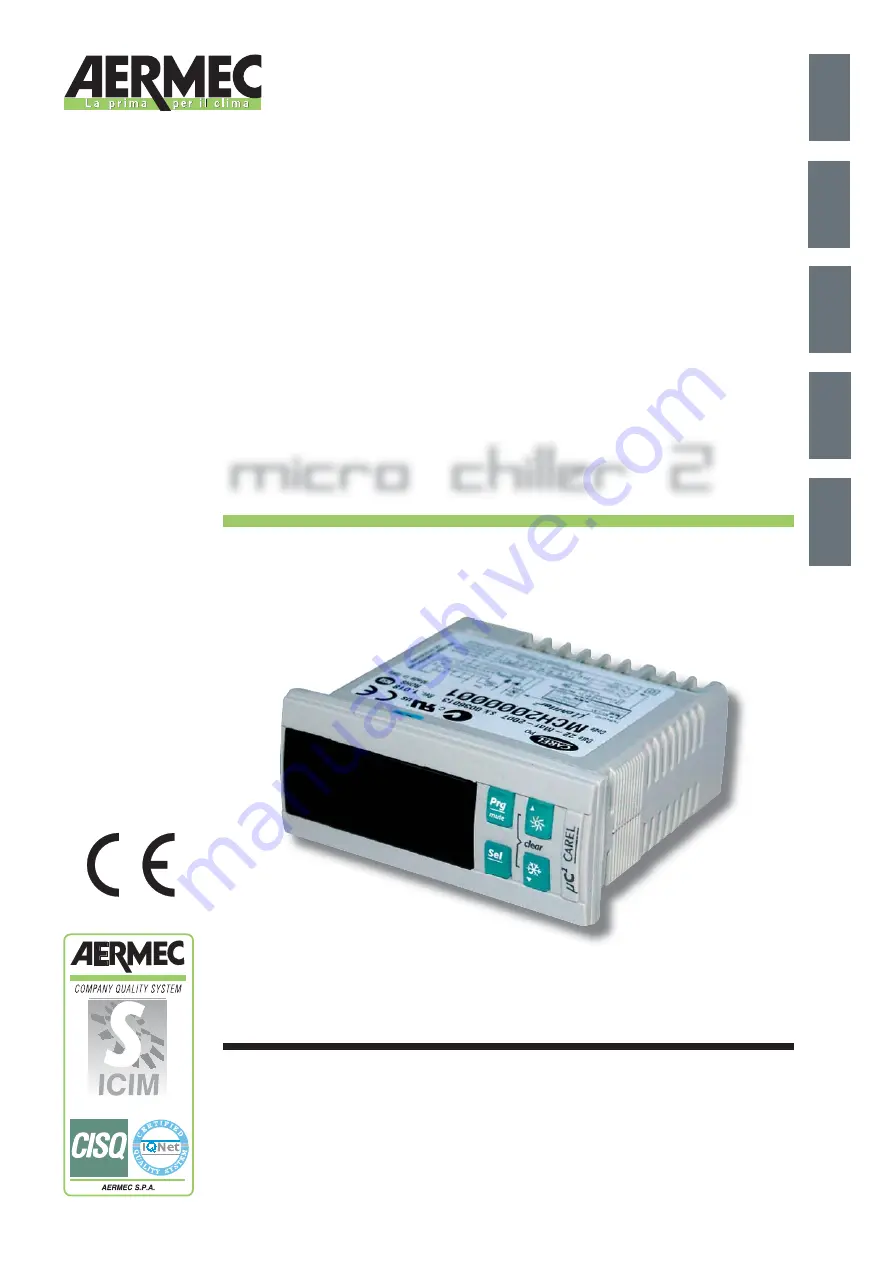 AERMEC micro chiller 2 Usage Manual Download Page 1