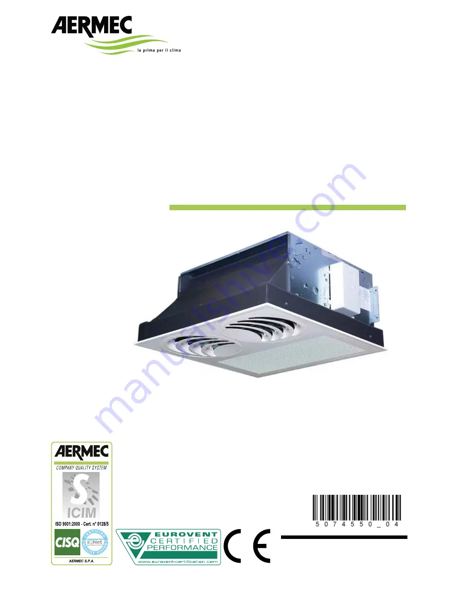 AERMEC VEC 20 Installation Manual Download Page 1