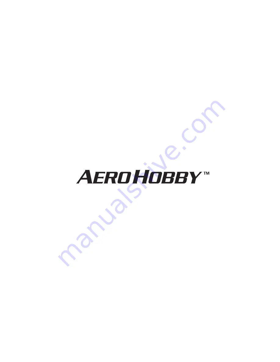 Aerohobby SKYSEEKER 370 Instruction Manual Download Page 20