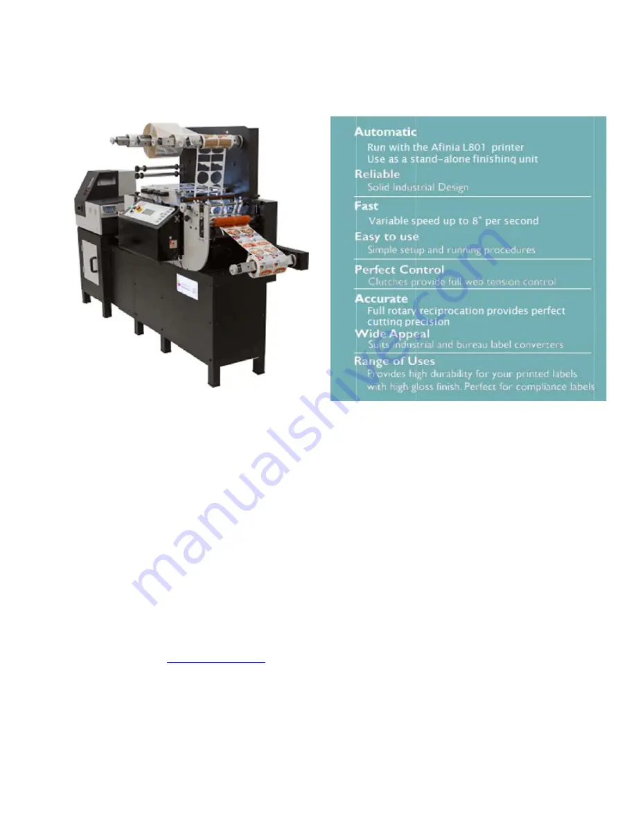 AFINIA LABEL DLP-2000 User Manual Download Page 5