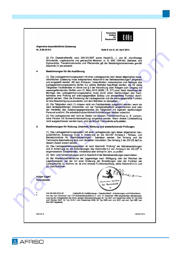 AFRISO OM 1 Operating Instructions Manual Download Page 140