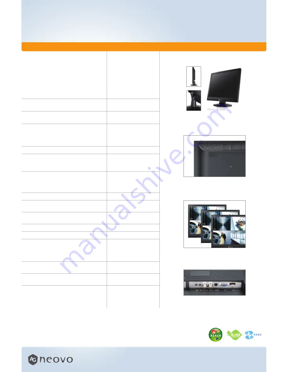 AG Neovo SC-19P Specifications Download Page 2