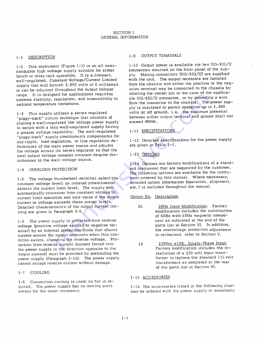 Agilent Technologies 6516A Operating And Service Manual Download Page 6