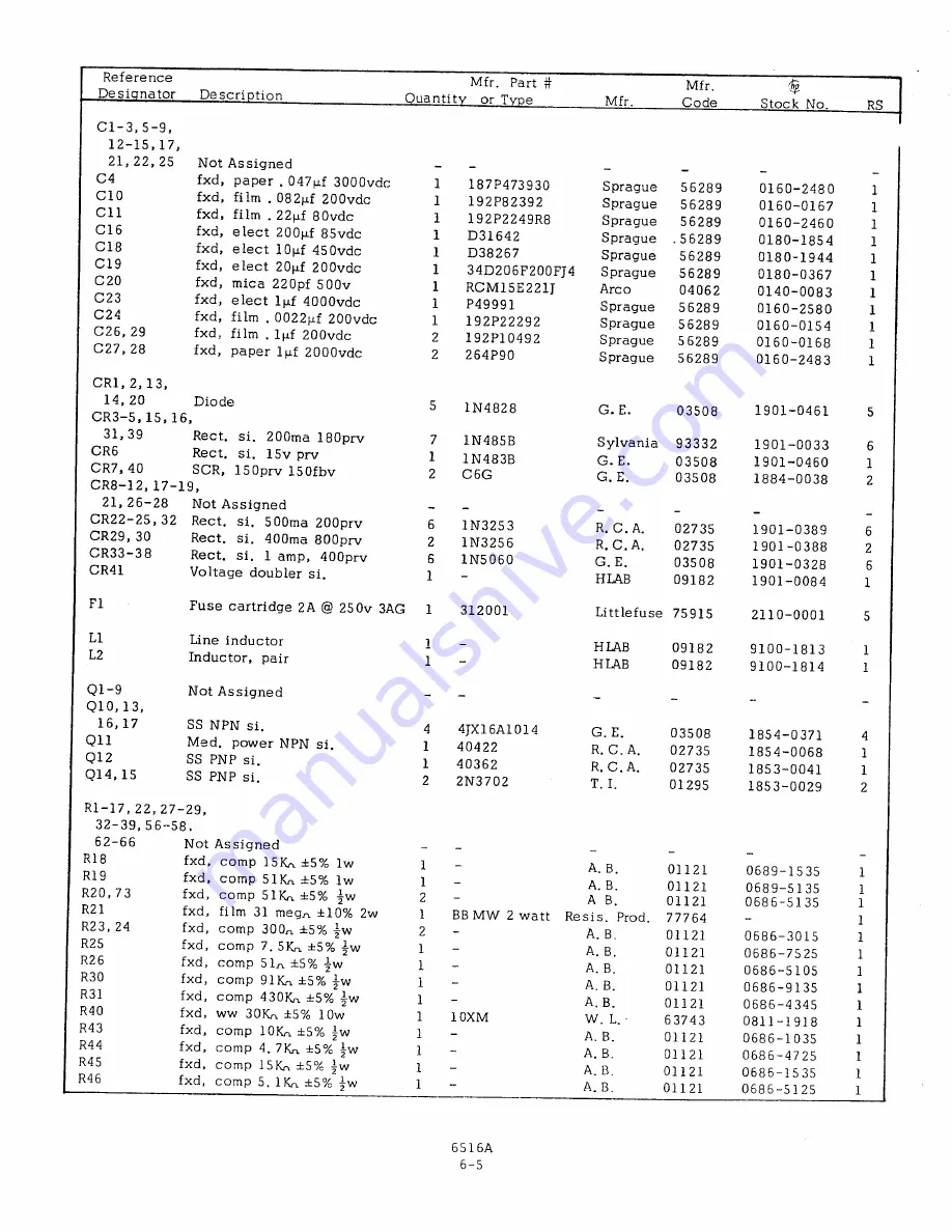 Agilent Technologies 6516A Operating And Service Manual Download Page 39