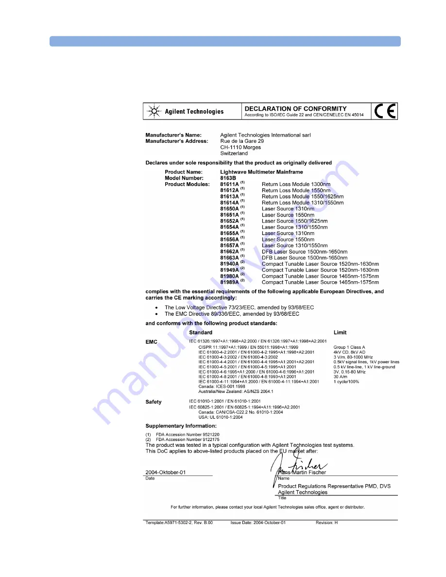 Agilent Technologies 8163B Manual Download Page 345