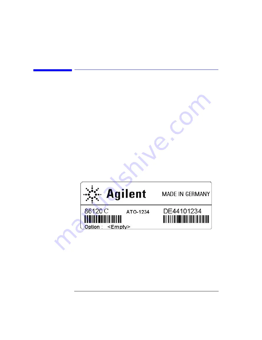 Agilent Technologies 86120C User Manual Download Page 16