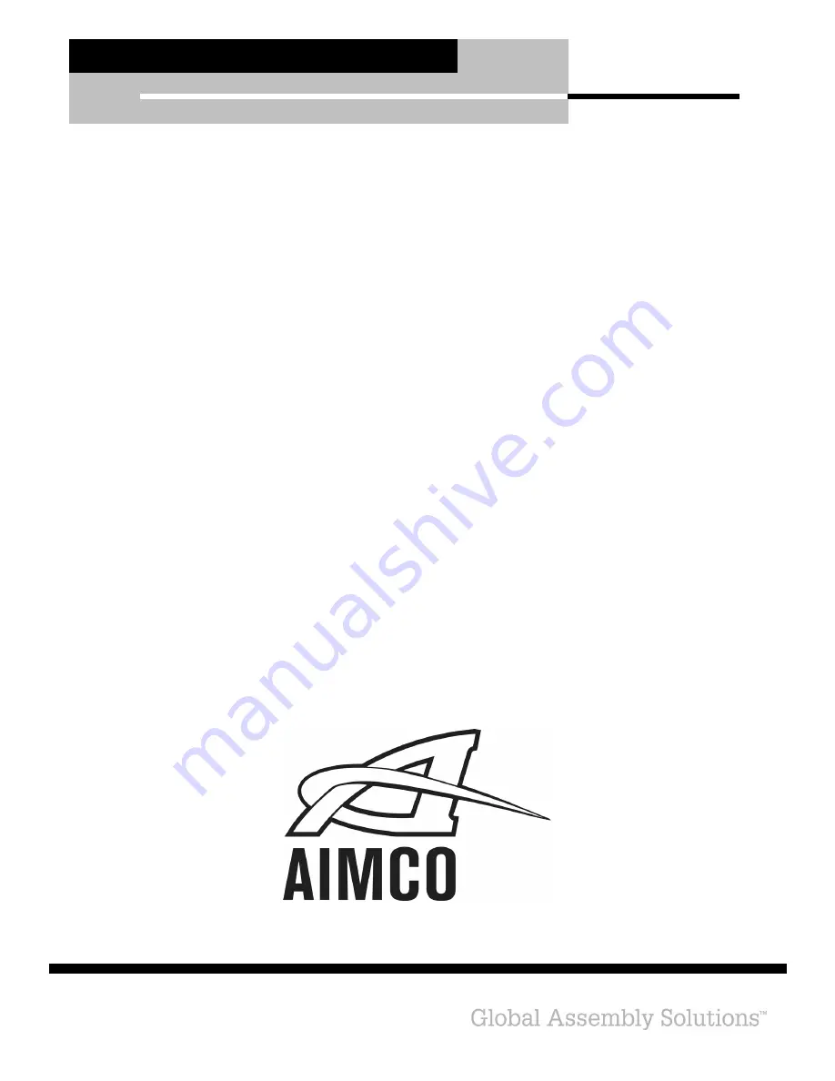 Aimco URW Series Repair Manual Download Page 1