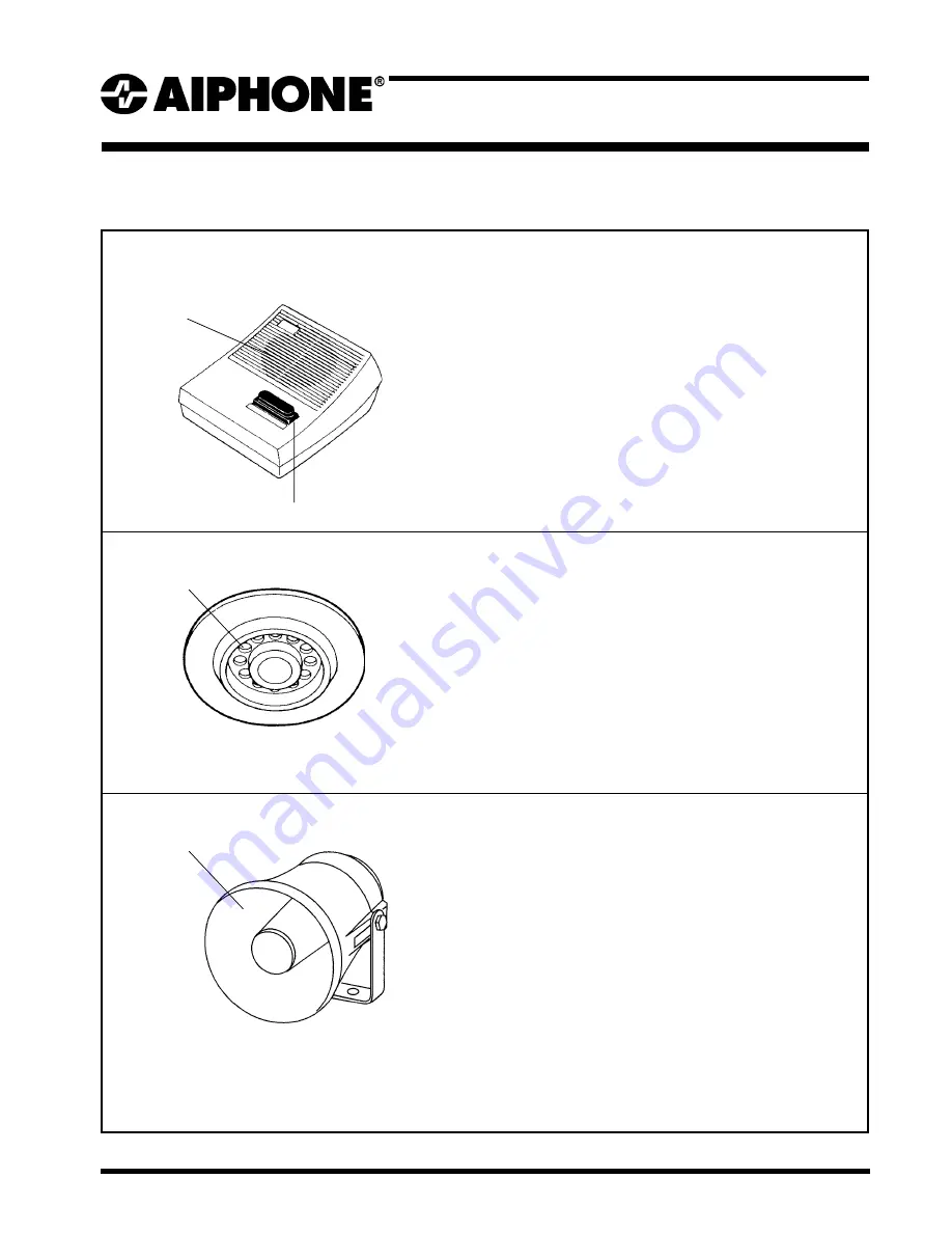 Aiphone AH-108 Specifications Download Page 1