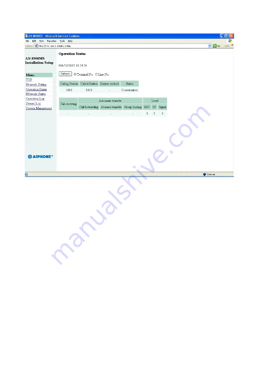 Aiphone AN-8000EX Operating Instructions Manual Download Page 201