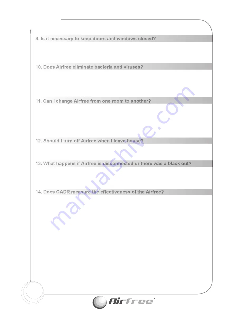 Air free P1000 Instruction Manual Download Page 18