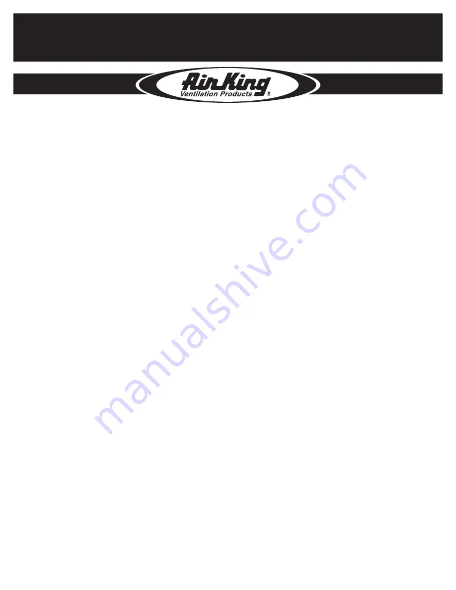 Air King AK200LS Important Instructions & Operating Manual Download Page 1