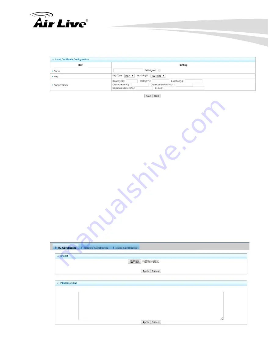 Air Live AirMax4GW User Manual Download Page 127