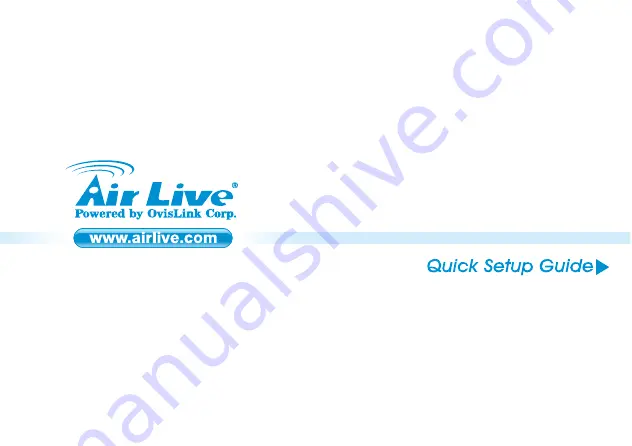 Air Live OD-300CAM Quick Setup Manual Download Page 1