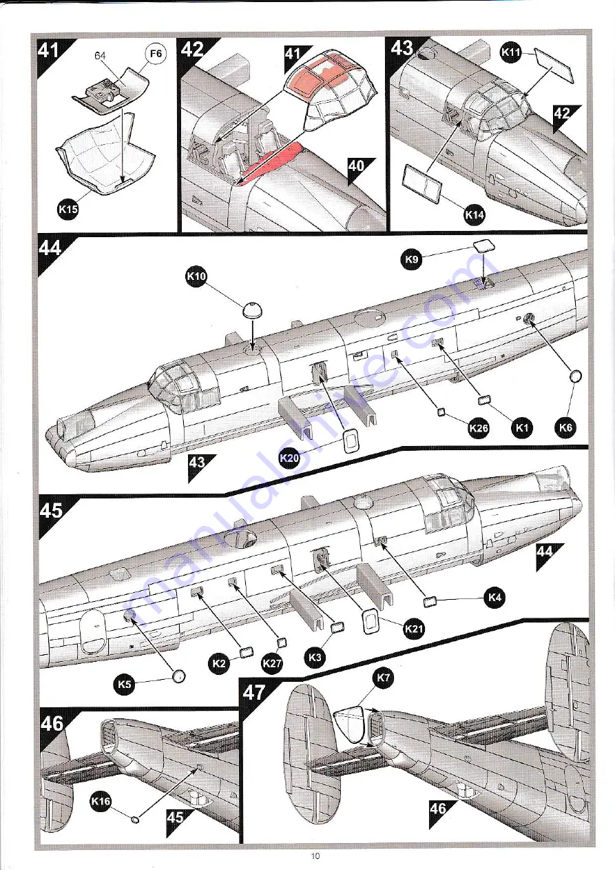 AIRFIX Avro Shackleton MR.2 A11004 Assembly Instructions Manual Download Page 10