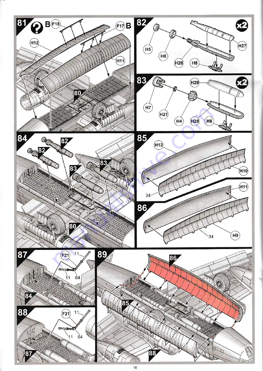 AIRFIX Avro Shackleton MR.2 A11004 Assembly Instructions Manual Download Page 16