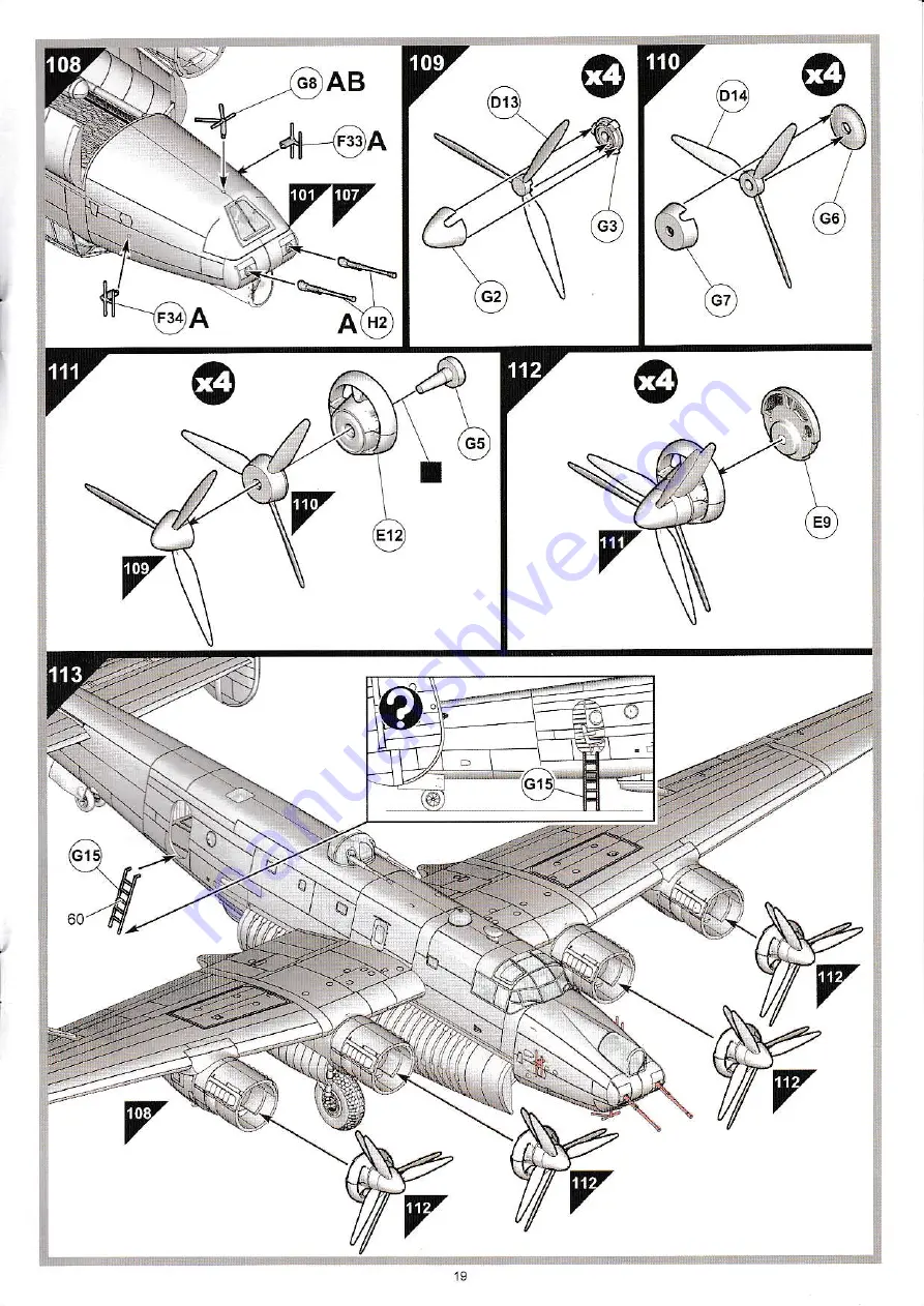 AIRFIX Avro Shackleton MR.2 A11004 Assembly Instructions Manual Download Page 19