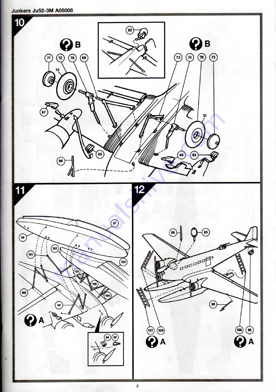 AIRFIX Junkers Ju52-3M Manual Download Page 5