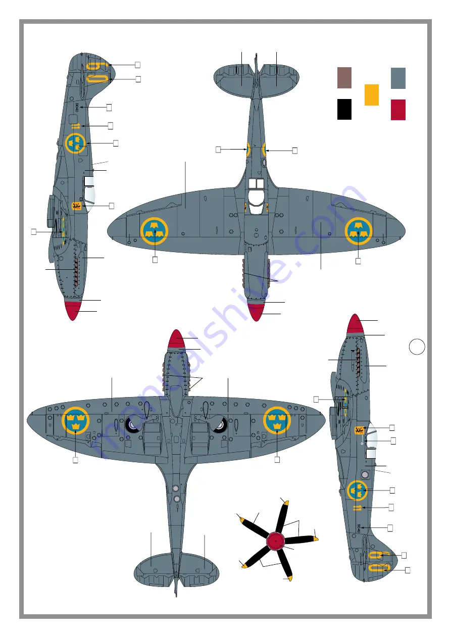 AIRFIX Supermarine Spitfire PR.XIX Скачать руководство пользователя страница 8