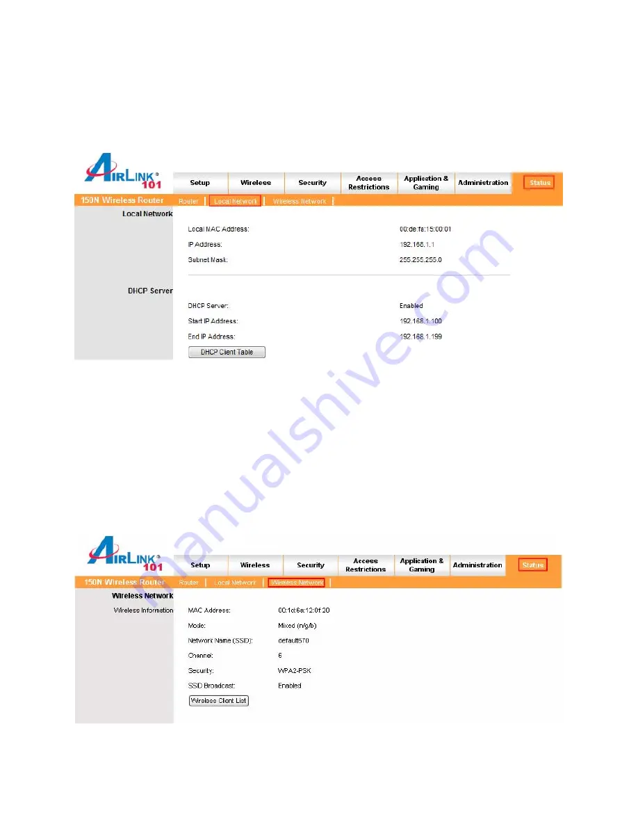 Airlink101 AR670W User Manual Download Page 43