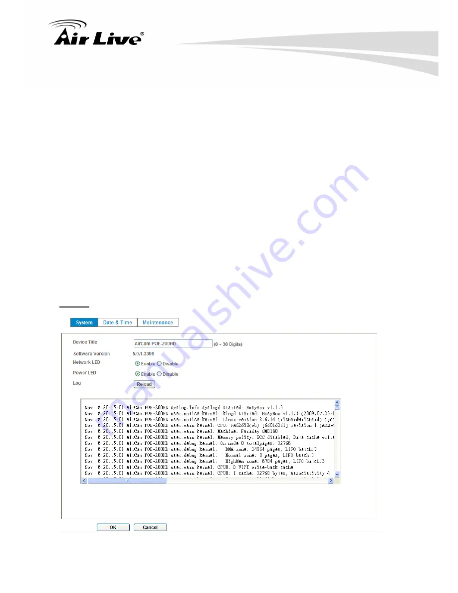 AirLive AIRCAM POE-200HD User Manual Download Page 36