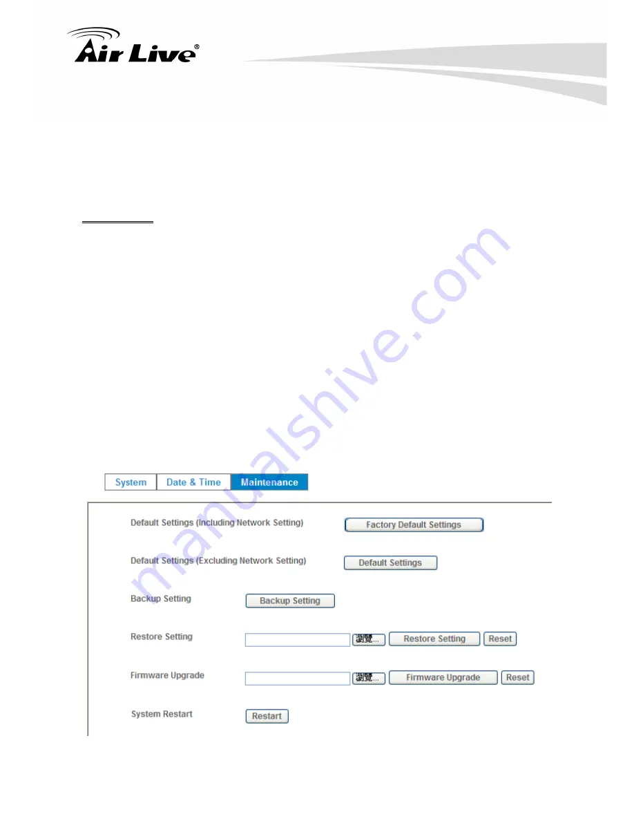 AirLive AIRCAM POE-200HD User Manual Download Page 38