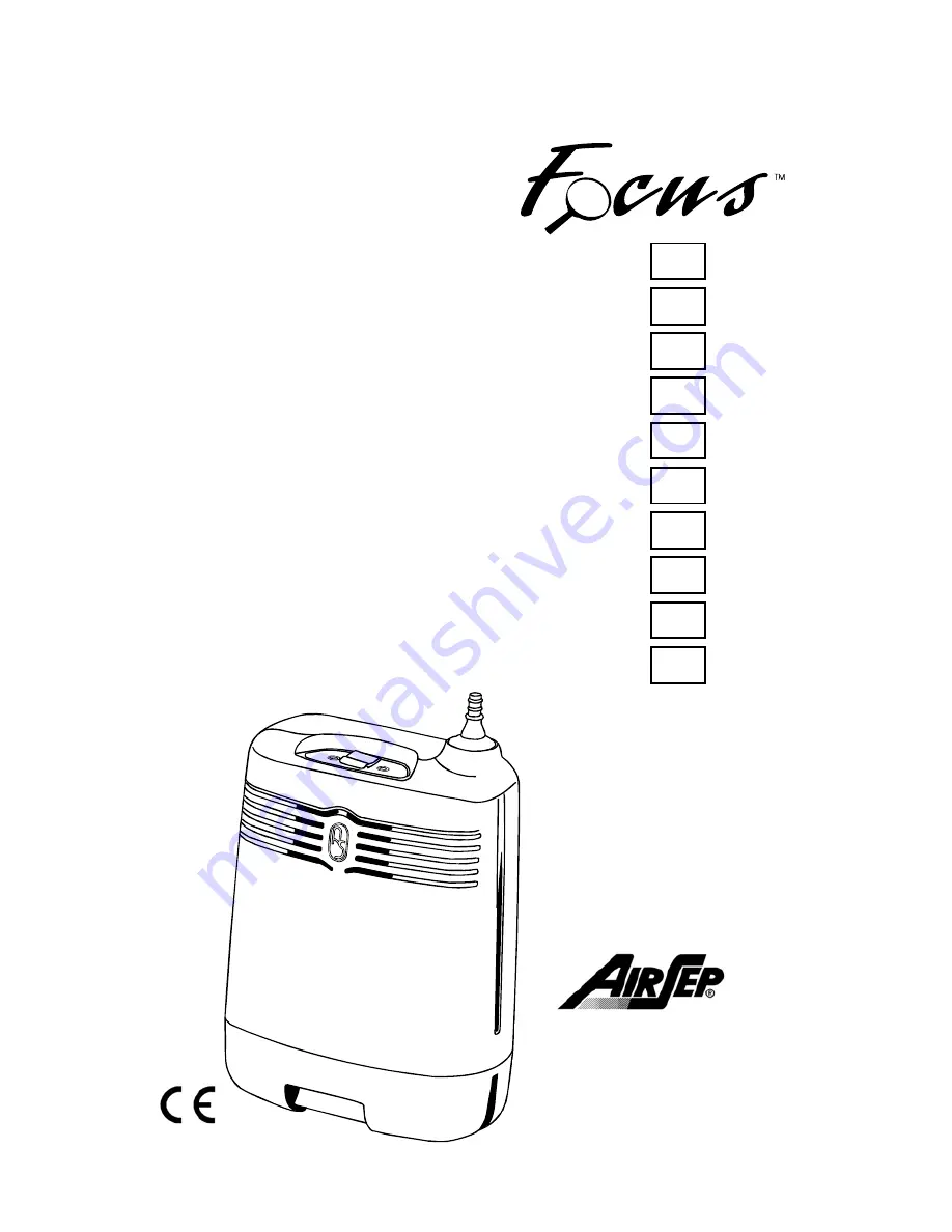 AirSep Focus Portable Скачать руководство пользователя страница 1