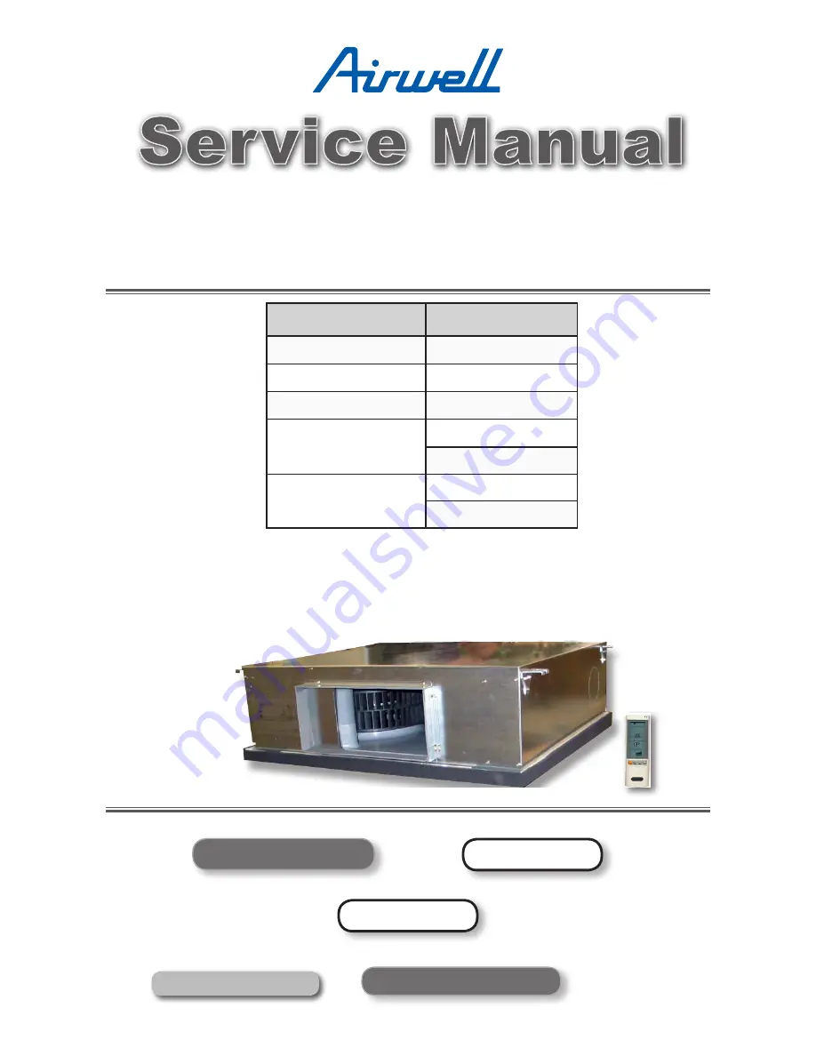 Airwell DLS 30 DCI Service Manual Download Page 1