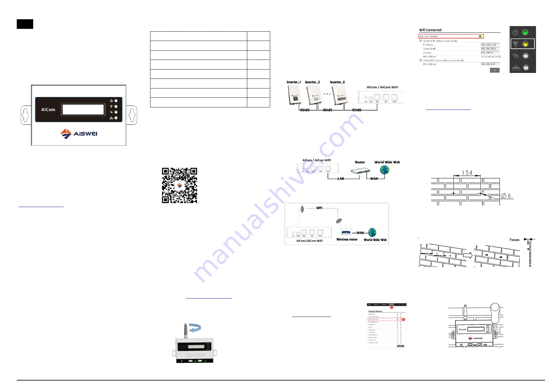 AISWEI AiCom Quick Installation Manual Download Page 2