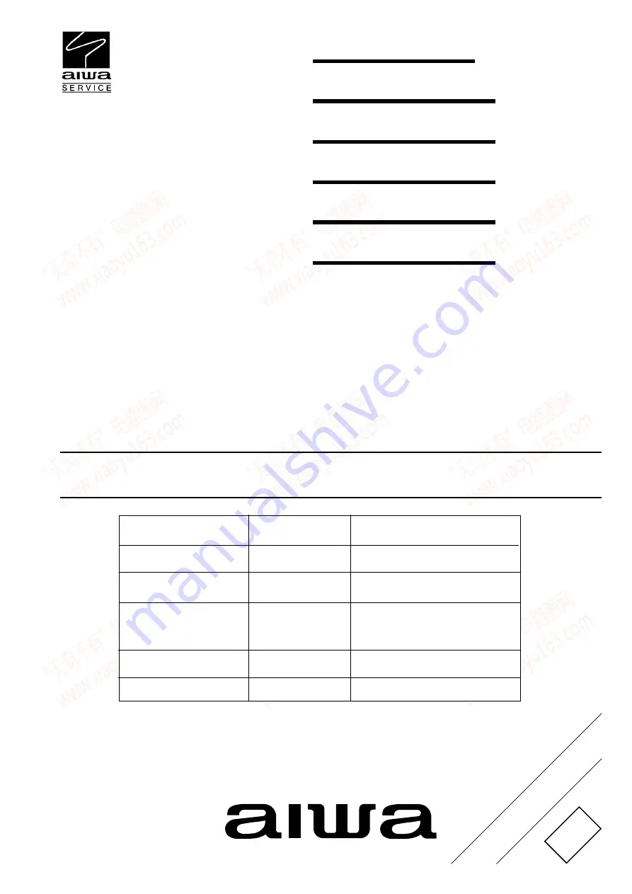 Aiwa CSD-ES217 Service Manual Download Page 1