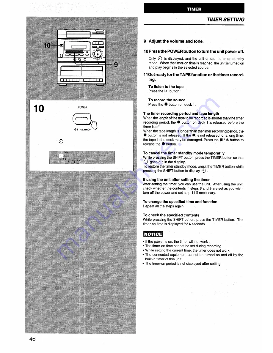 Aiwa CX-NV20 Operating Instructions Manual Download Page 44