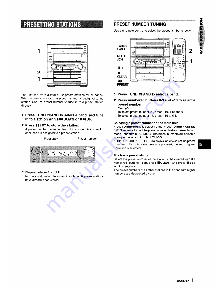 Aiwa CX-ZR774 Скачать руководство пользователя страница 11