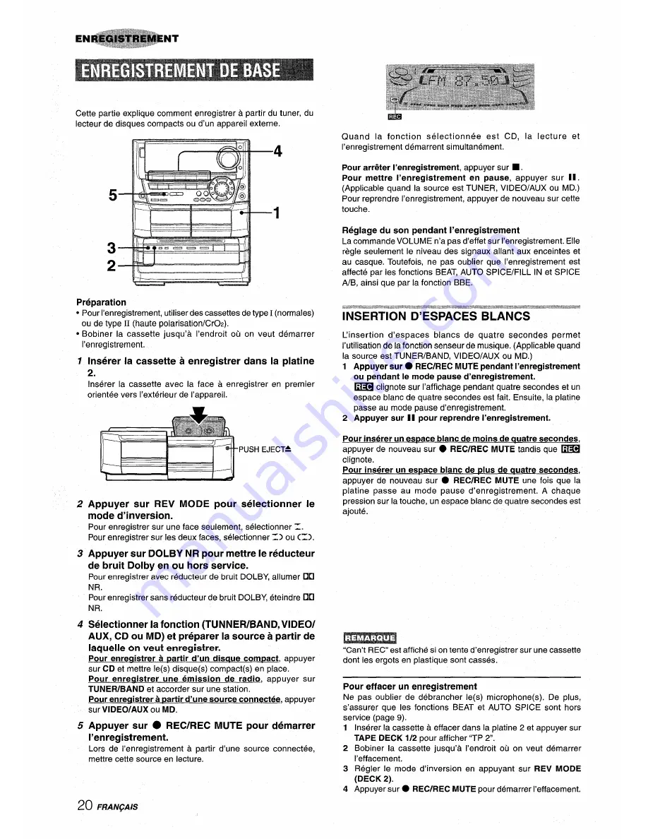 Aiwa NSX-A999 Скачать руководство пользователя страница 80