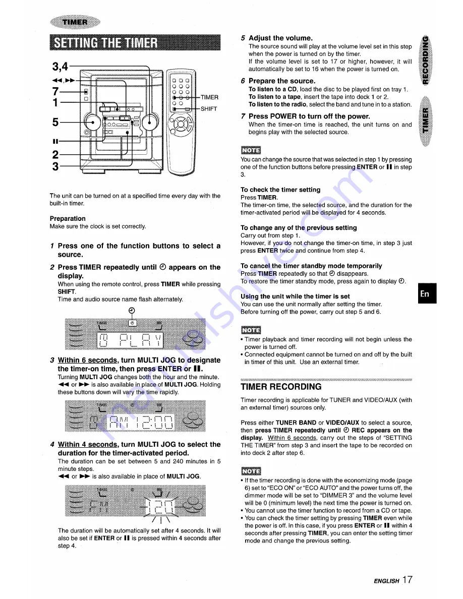 Aiwa NSX-AJ24 U Скачать руководство пользователя страница 17