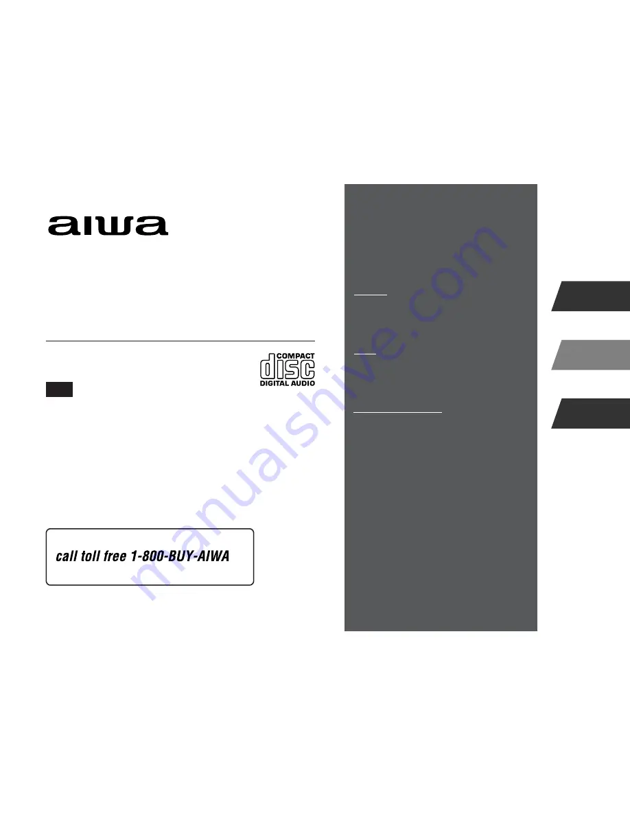 Aiwa NSX-D23 Operating Instructions Manual Download Page 1