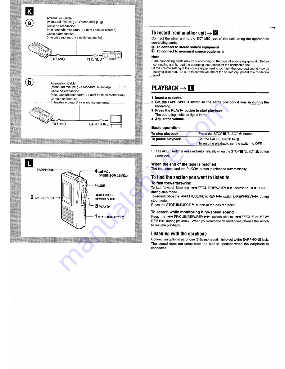 Aiwa TP-M130 Operating Instructions Manual Download Page 4