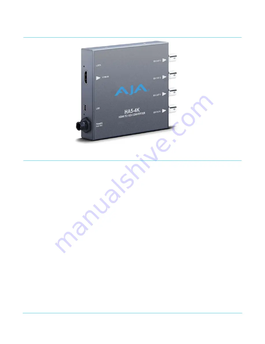 AJA HA5-4K Installation And Operator'S Manual Download Page 5