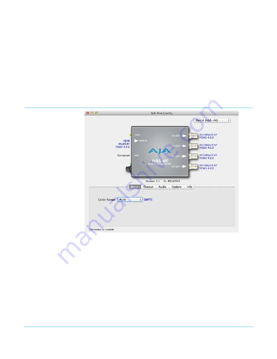 AJA HA5-4K Installation And Operator'S Manual Download Page 12