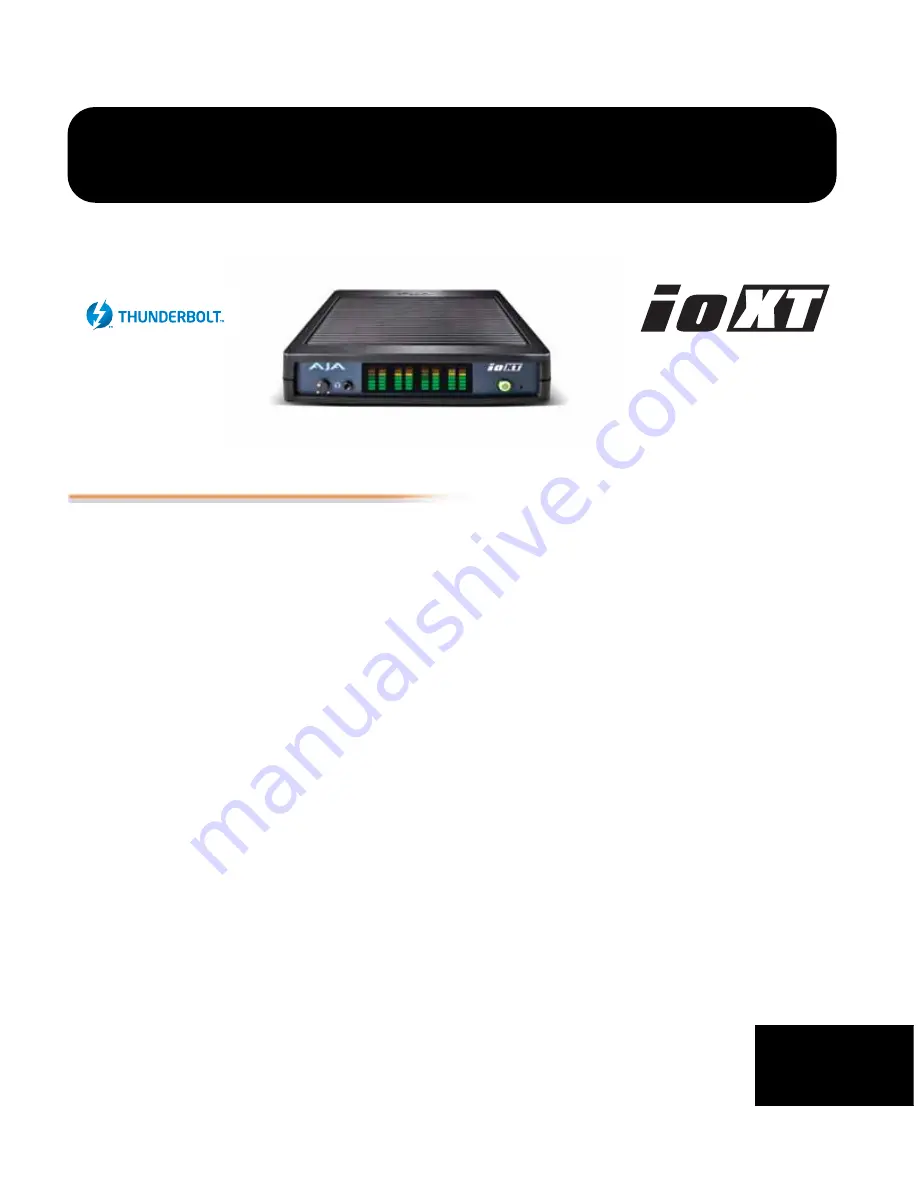 AJA io XT Installation And Operation Manual Download Page 7