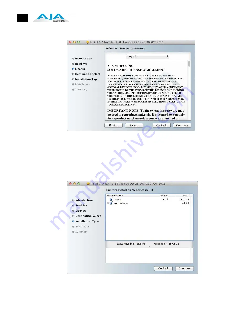 AJA ioXT Nstallation And Operation Manual Download Page 22