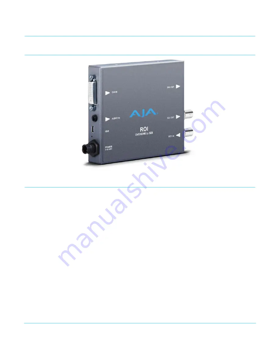 AJA ROI Installation & Operation Manual Download Page 4