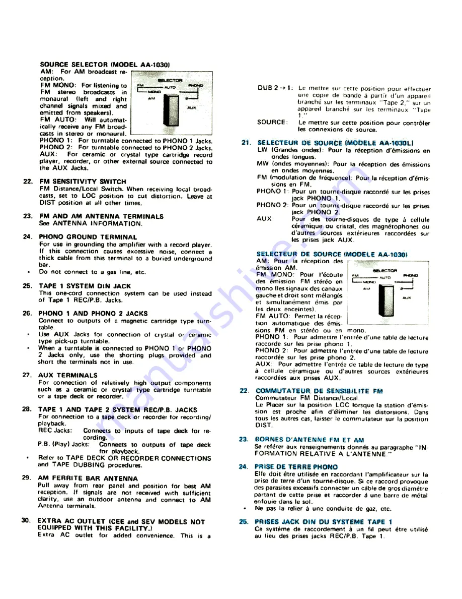 Akai AA-1030/L Operator'S Manual Download Page 6