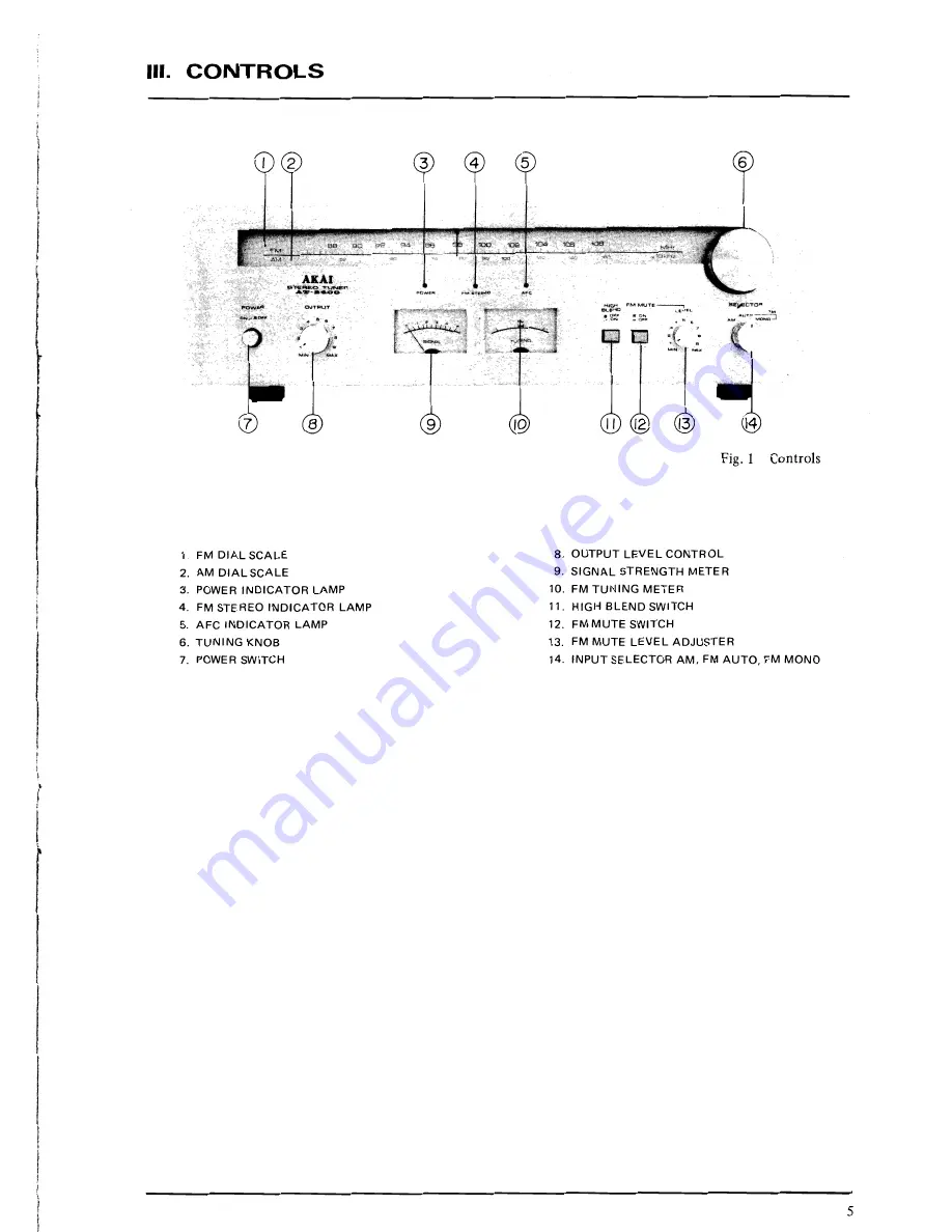 Akai AT-2400 Service Manual Download Page 5