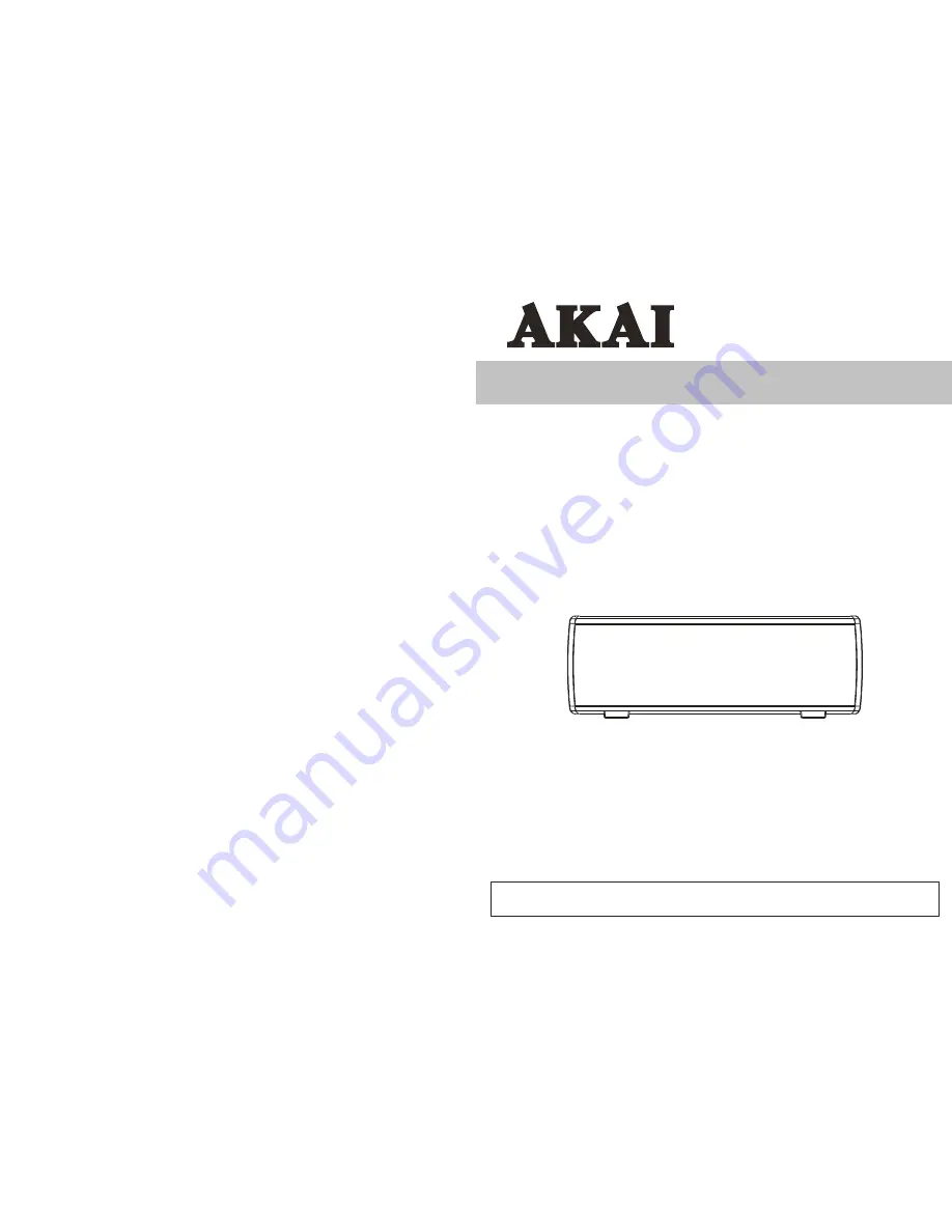 Akai CE7001-BT Instruction Manual Download Page 1