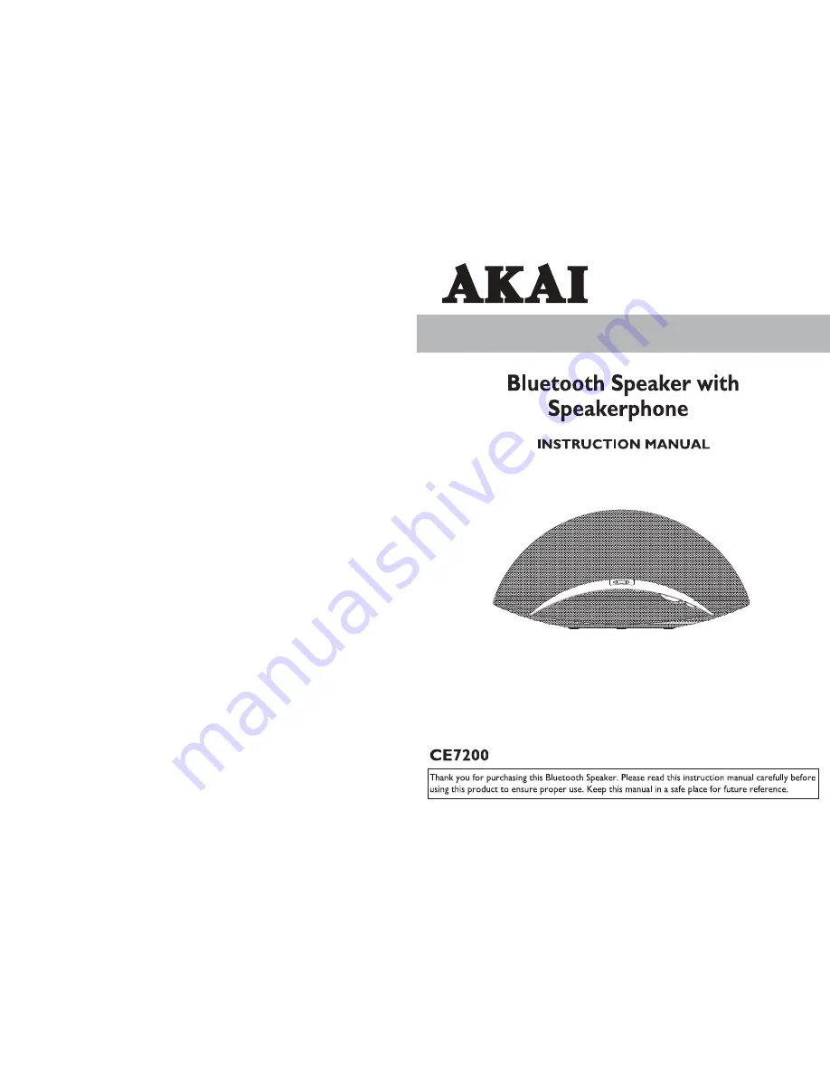 Akai CE7200 Instruction Manual Download Page 1