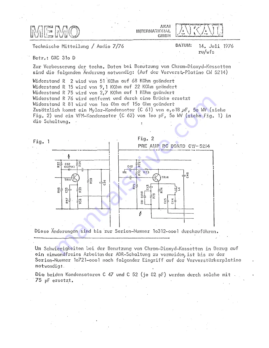 Akai GXC-310 Service Manual Download Page 2