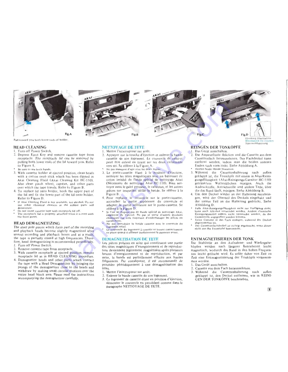 Akai GXC-725D User'S And Operator'S Manual Download Page 11