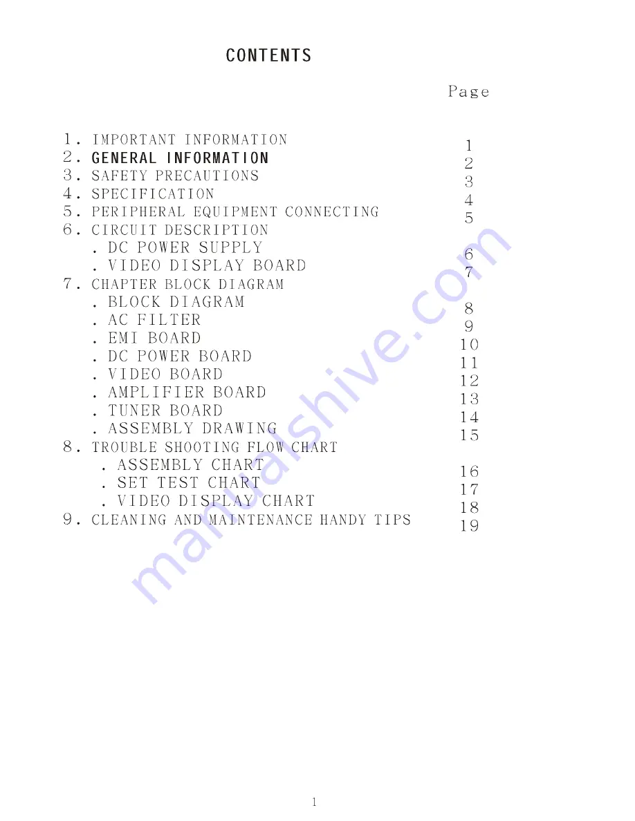 Akai PDP4249G Service Manual Download Page 2