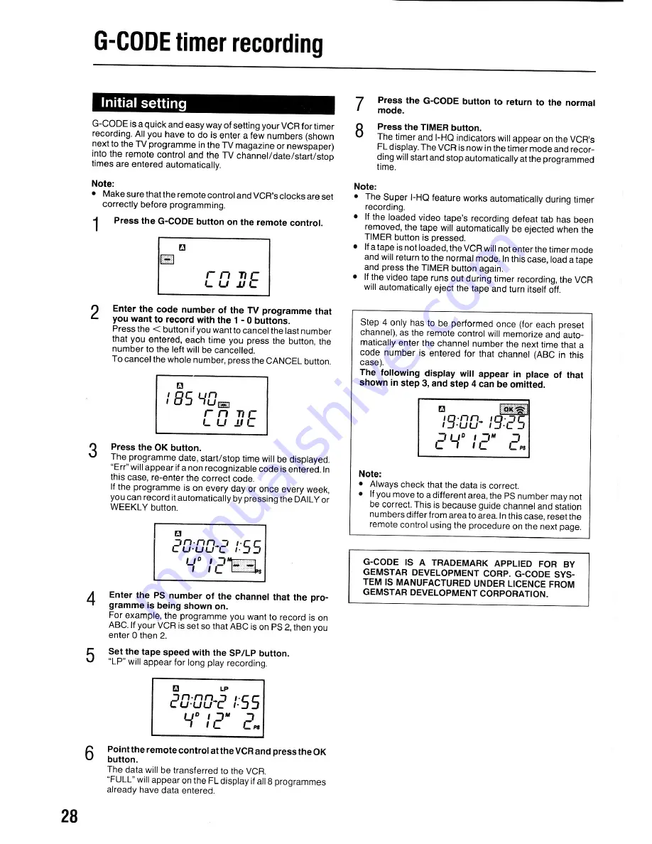 Akai VS-G415EA Operator'S Manual Download Page 28